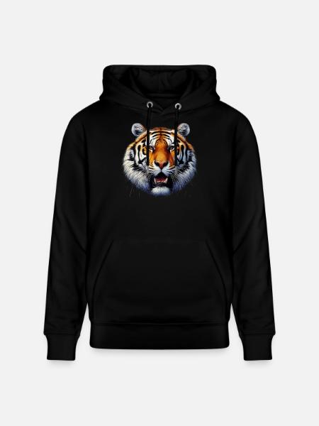 Tiger - Stanley/Stella CRUISER Unisex Organic Hoodie - black