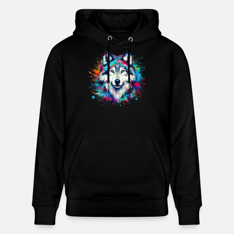 Loup - Sweat à capuche bio CRUISER Stanley/Stella Unisexe - noir