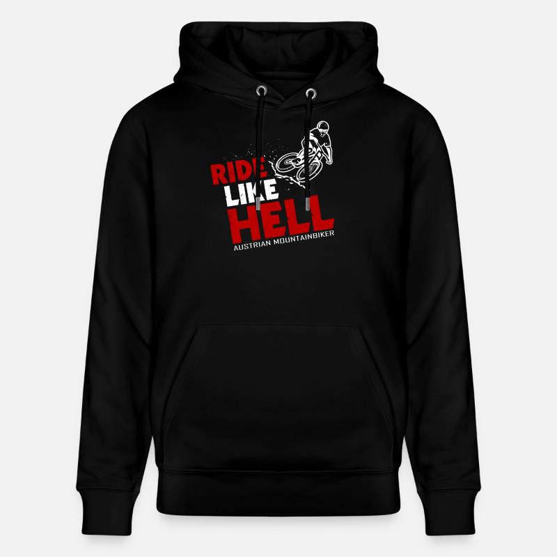 AUSTRIAN MOUNTAINBIKER Downhill - Stanley/Stella Unisex Bio-Hoodie CRUISER - Schwarz