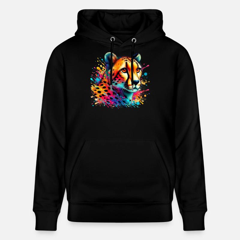 Guépard - Sweat à capuche bio CRUISER Stanley/Stella Unisexe - noir