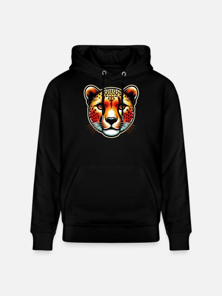 Guépard - Sweat à capuche bio CRUISER Stanley/Stella Unisexe - noir