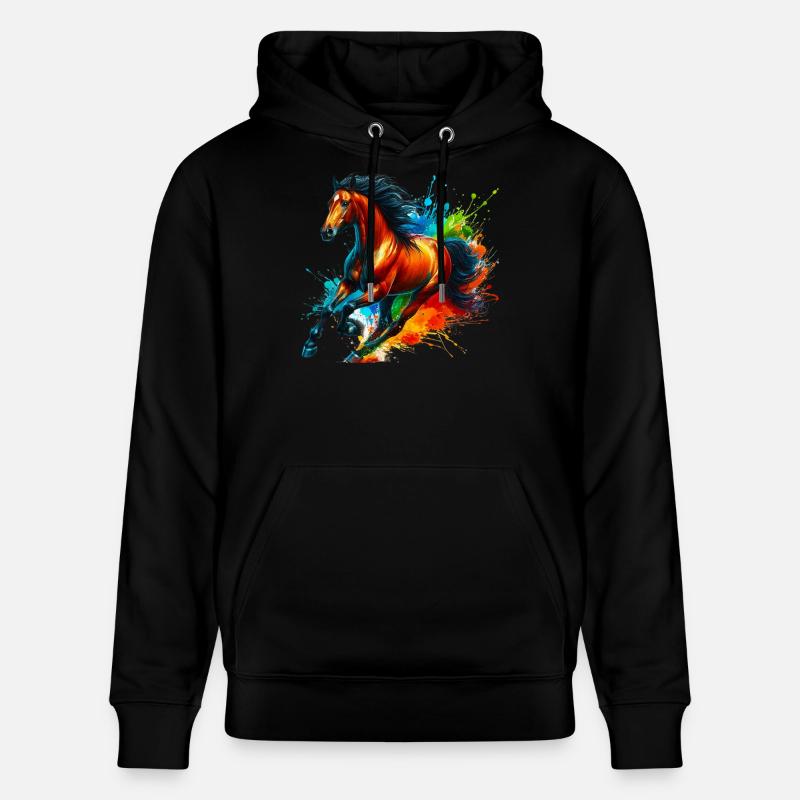 Cheval - Sweat à capuche bio CRUISER Stanley/Stella Unisexe - noir