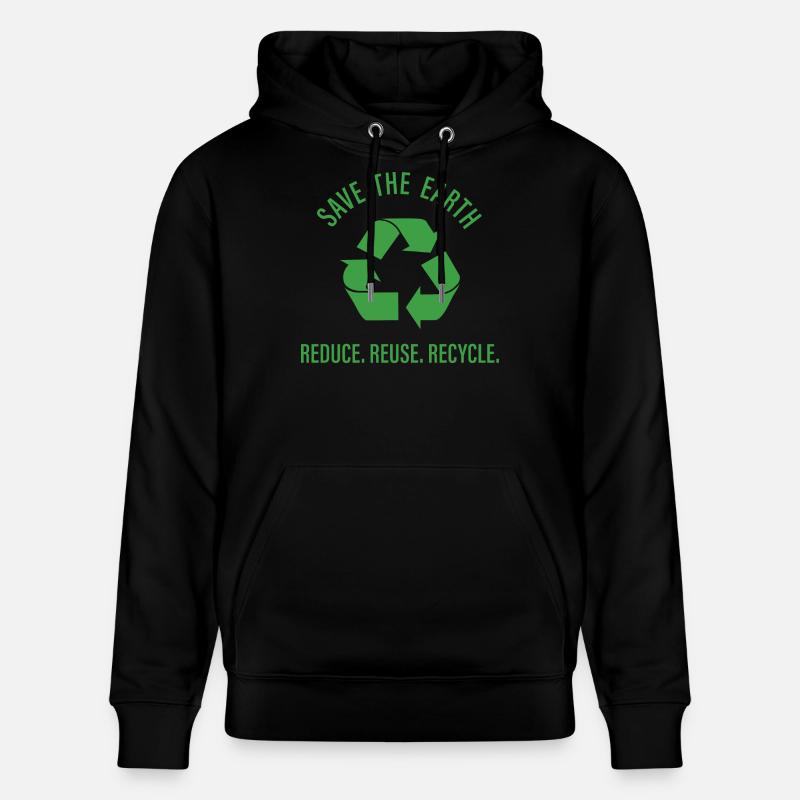 Réduire, Réutiliser, Recycler - Sweat à capuche bio CRUISER Stanley/Stella Unisexe - noir