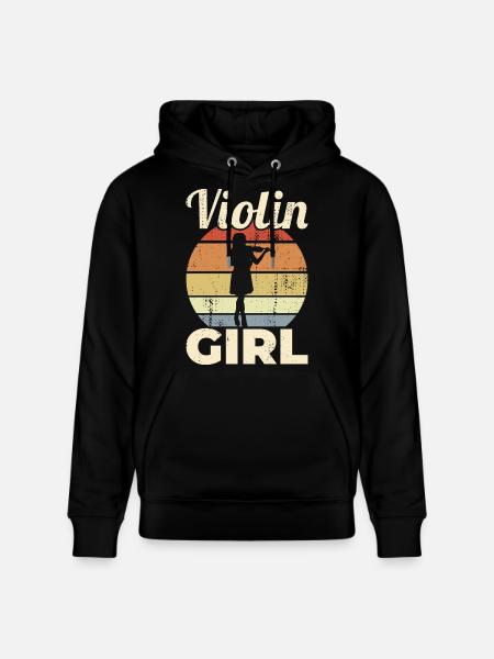 Geigerin Mädchen - Stanley/Stella Unisex Bio-Hoodie CRUISER  - Schwarz