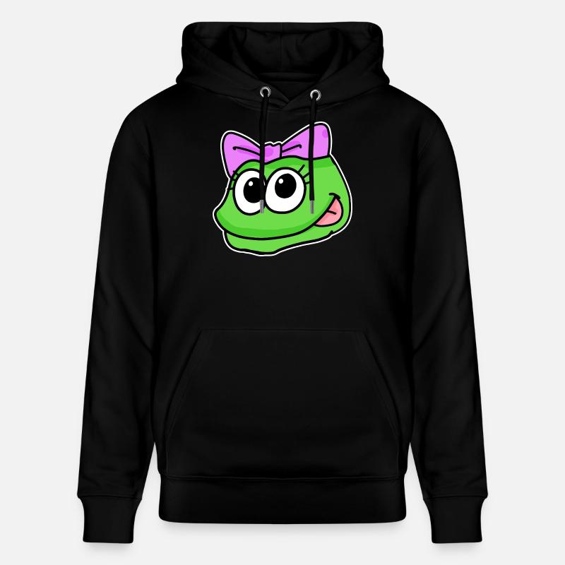 Frosch Mädchen Kopf Tierkopf - Stanley/Stella Unisex Bio-Hoodie CRUISER  - Schwarz
