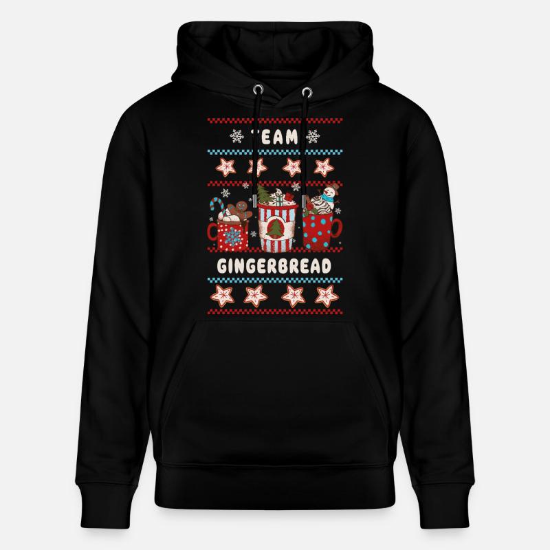 Équipe Gingerbread - Joyeux Noël - Sweat à capuche bio CRUISER Stanley/Stella Unisexe - noir