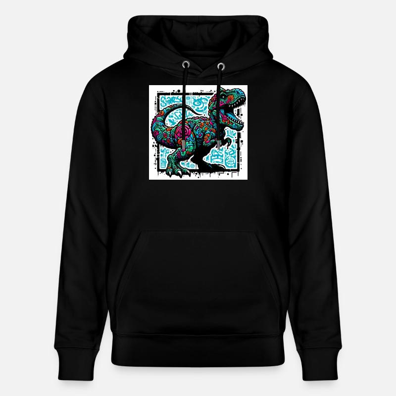 dinosaure - Sweat à capuche bio CRUISER Stanley/Stella Unisexe - noir