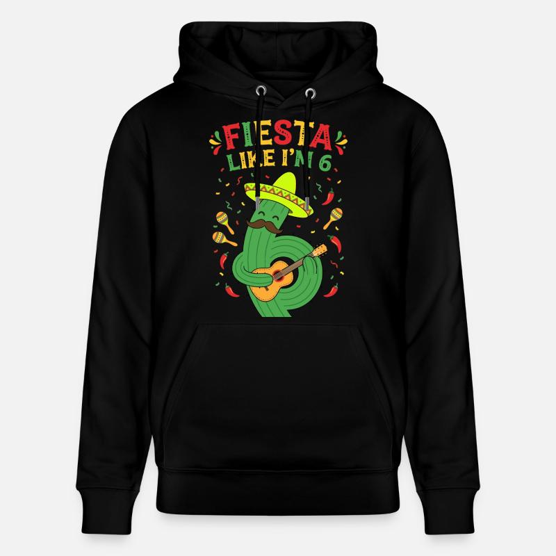 Fiesta comme si j’avais 6 cactus - Sweat à capuche bio CRUISER Stanley/Stella Unisexe - noir