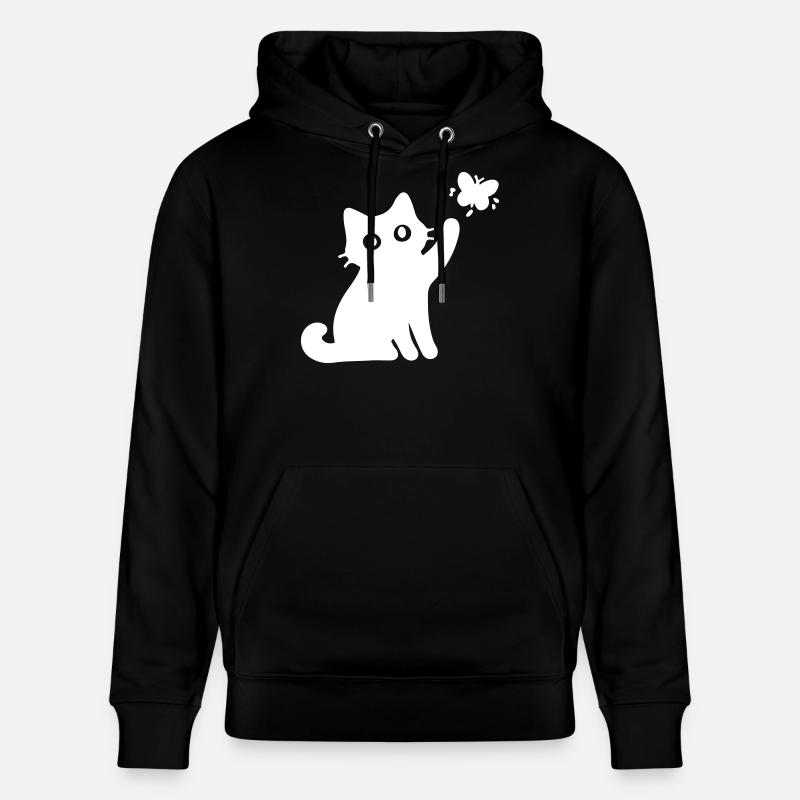 Katze Niedlich - Stanley/Stella Unisex Bio-Hoodie CRUISER  - Schwarz