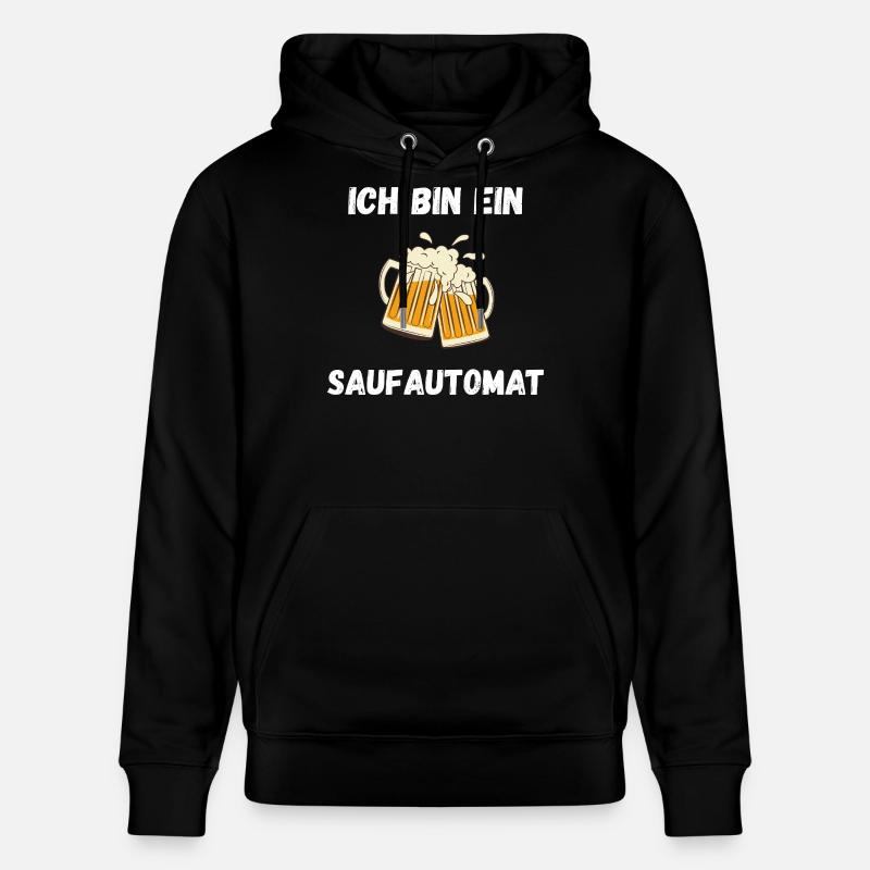 ICH bin ein Saufautomat - Stanley/Stella Unisex Bio-Hoodie CRUISER  - Schwarz