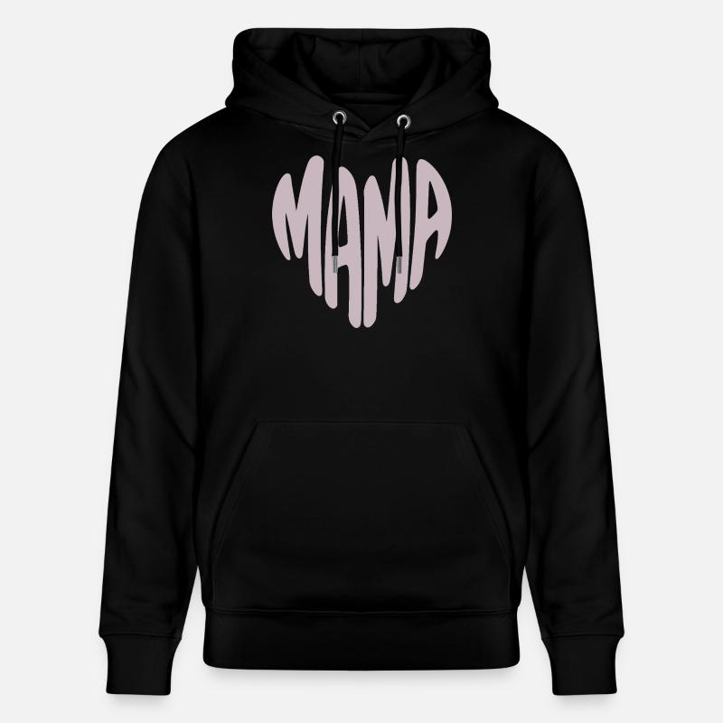 Typographie de Mom Heart - Sweat à capuche bio CRUISER Stanley/Stella Unisexe - noir