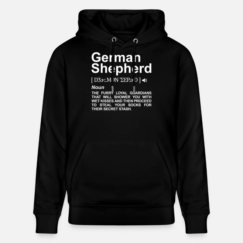 Définition du berger allemand - Sweat à capuche bio CRUISER Stanley/Stella Unisexe - noir