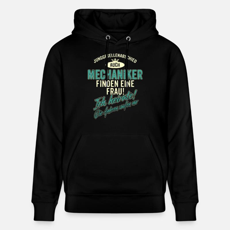 JGA BRAEUTIGAM - Mechaniker - Version Auch - - Stanley/Stella Unisex Bio-Hoodie CRUISER  - Schwarz