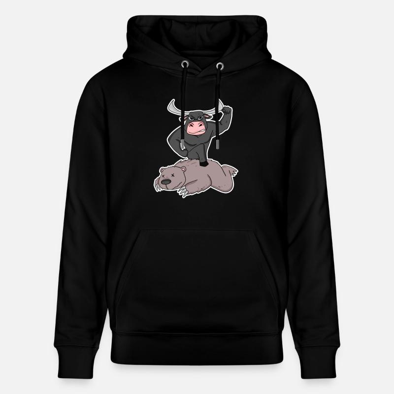 Échange haussier et baissier - Sweat à capuche bio CRUISER Stanley/Stella Unisexe - noir