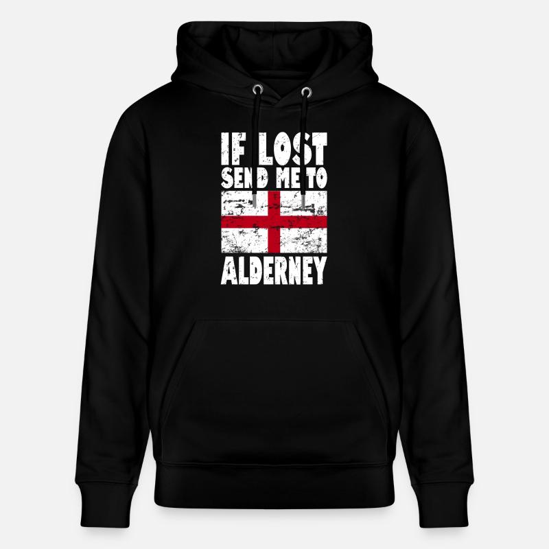 Drapeau d’Aurigny - Sweat à capuche bio CRUISER Stanley/Stella Unisexe - noir