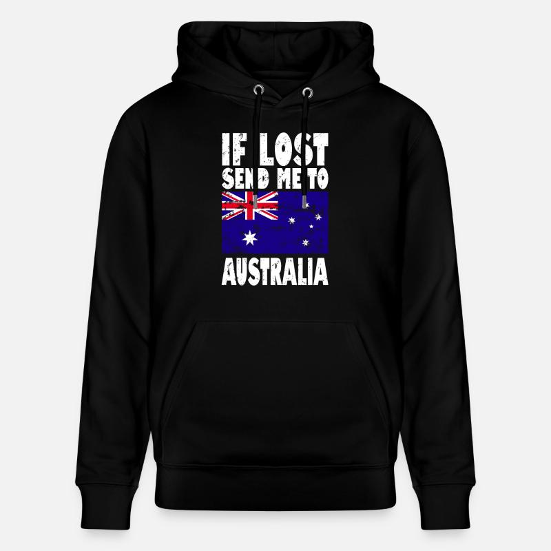 Drapeau de l’Australie - Sweat à capuche bio CRUISER Stanley/Stella Unisexe - noir