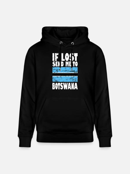 Drapeau du Botswana - Sweat à capuche bio CRUISER Stanley/Stella Unisexe - noir