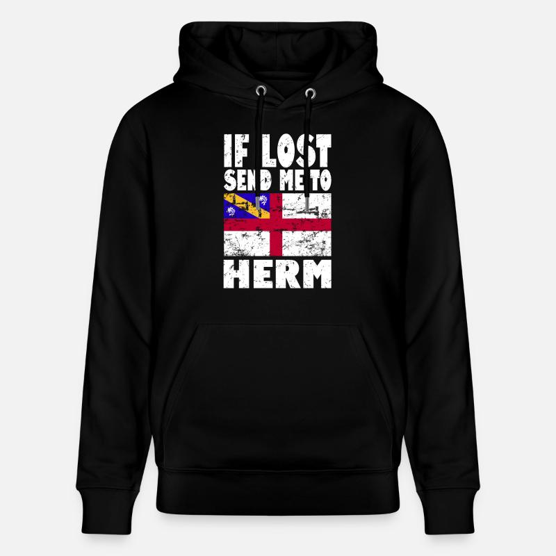 Drapeau Herm Disant - Sweat à capuche bio CRUISER Stanley/Stella Unisexe - noir