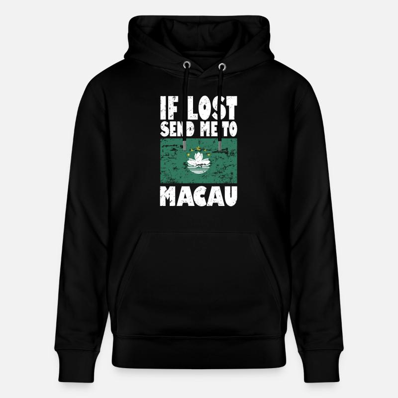 Drapeau de Macao - Sweat à capuche bio CRUISER Stanley/Stella Unisexe - noir