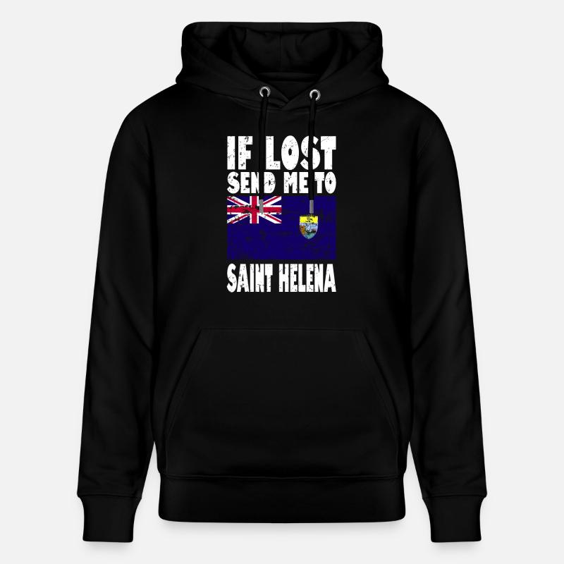 Drapeau de Sainte-Hélène - Sweat à capuche bio CRUISER Stanley/Stella Unisexe - noir