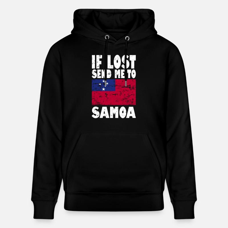 Drapeau des Samoa - Sweat à capuche bio CRUISER Stanley/Stella Unisexe - noir