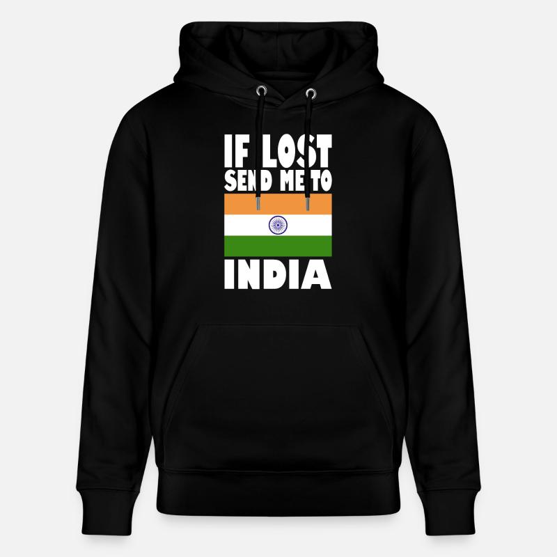 Drapeau de l’Inde - Sweat à capuche bio CRUISER Stanley/Stella Unisexe - noir