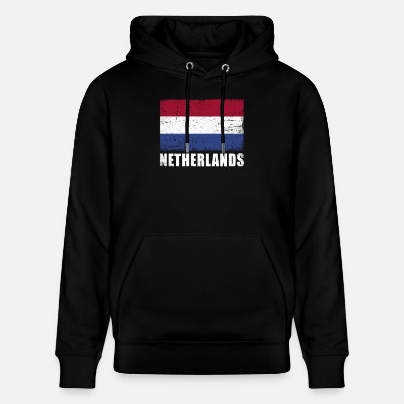 Pays-Bas Drapeau Grunge Pays-Bas Drapeau - Sweat à capuche bio CRUISER Stanley/Stella Unisexe - noir