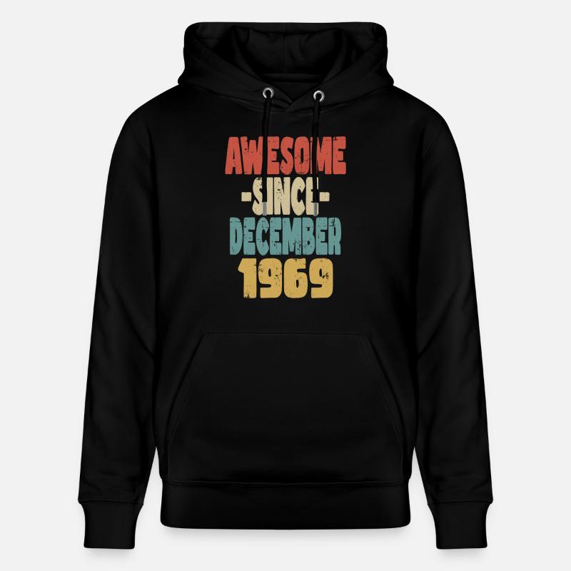 Fantastischer Dezember 1969 - Stanley/Stella Unisex Bio-Hoodie CRUISER  - Schwarz