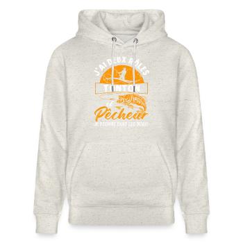 J'ai Deux Roles TONTON Et Pecheur Je Déchire Dans - Sweat à capuche bio CRUISER Stanley/Stella Unisexe - beige chiné - Devant - Alina (178cm) & Michal (187cm)