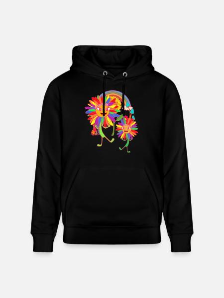 Sonnenblumen Regenbogen LGBT - Stanley/Stella Unisex Bio-Hoodie CRUISER  - Schwarz