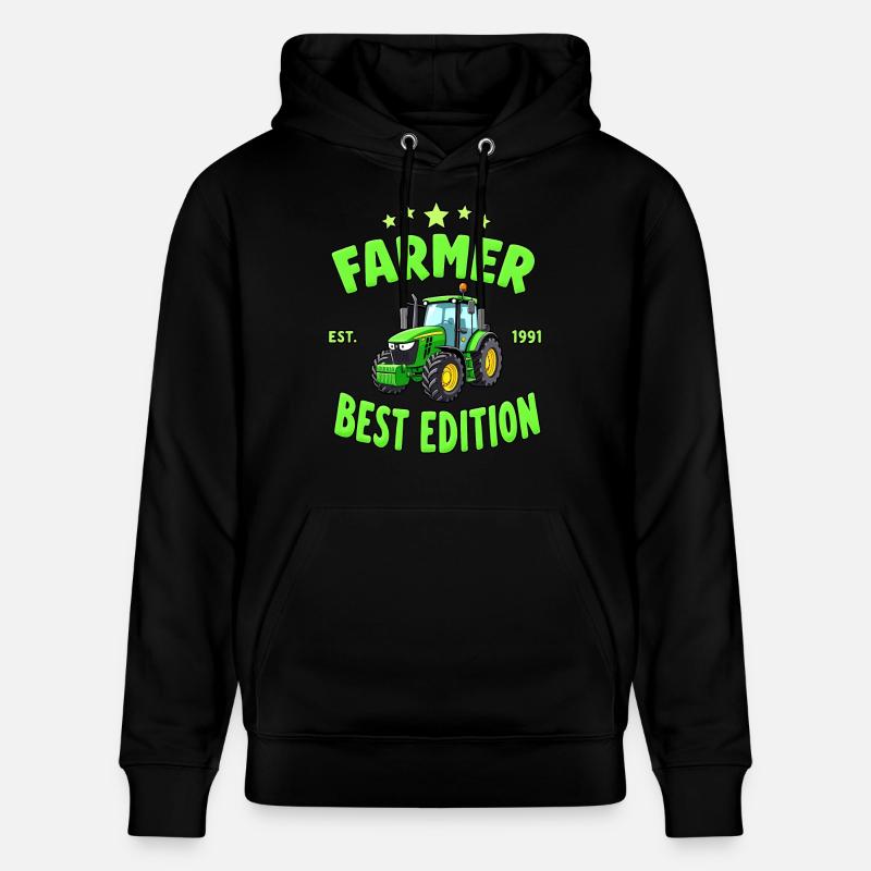 Rire des fermiers - Fermier drôle - Sweat à capuche bio CRUISER Stanley/Stella Unisexe - noir