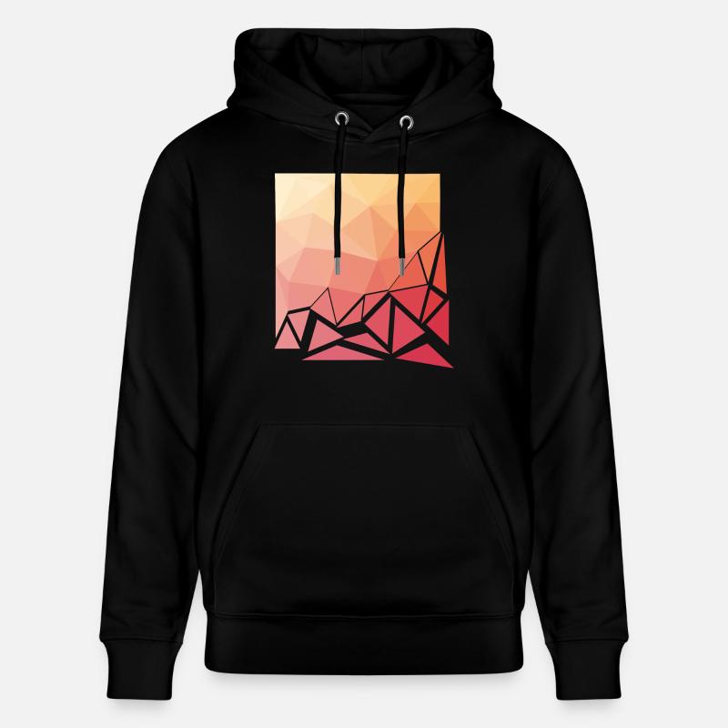 Fading Polygons - Stanley/Stella Unisex Bio-Hoodie CRUISER  - Schwarz