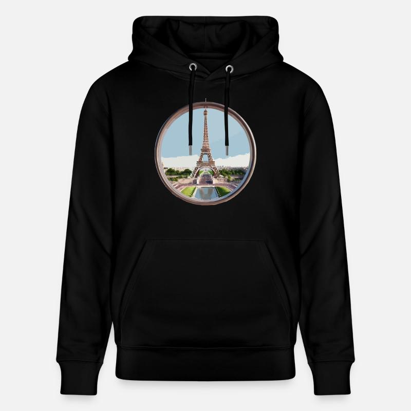 Tour Eiffel - Sweat à capuche bio CRUISER Stanley/Stella Unisexe - noir