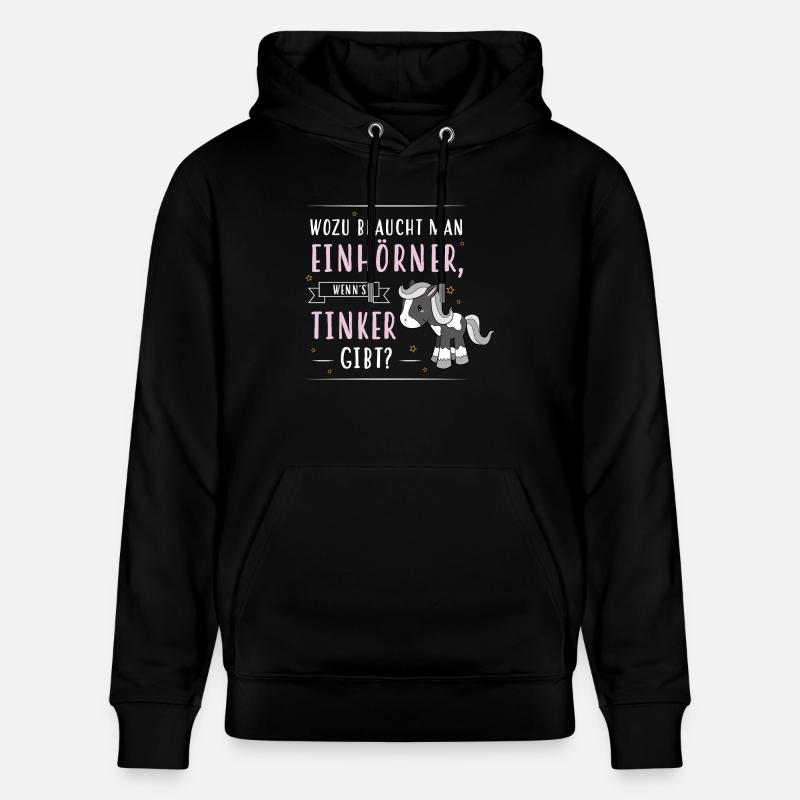 Wozu Einhörner Tinker - Stanley/Stella Unisex Bio-Hoodie CRUISER  - Schwarz