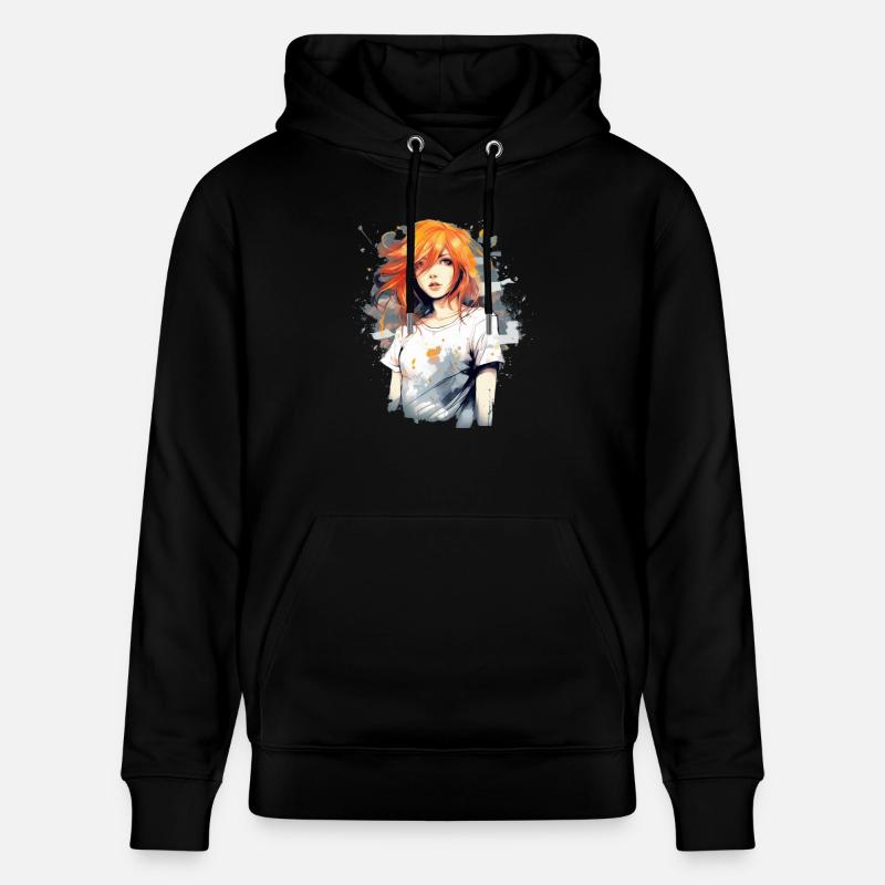 Fille d’anime - Sweat à capuche bio CRUISER Stanley/Stella Unisexe - noir