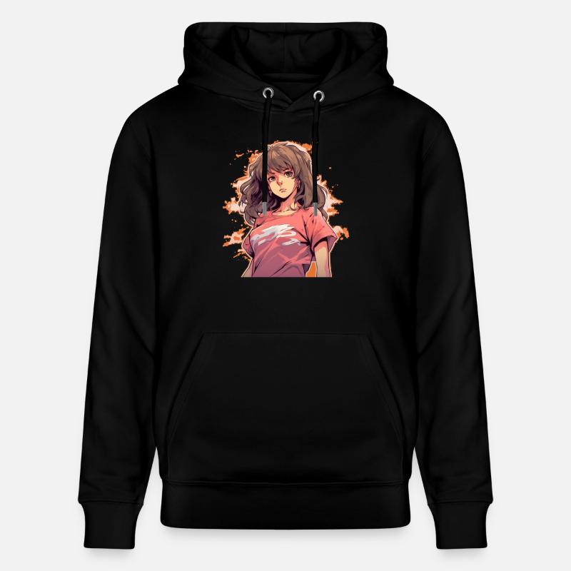 Fille d’anime - Sweat à capuche bio CRUISER Stanley/Stella Unisexe - noir