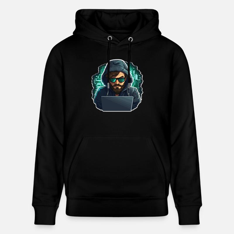 Hacker éthique - Illustration - Sweat à capuche bio CRUISER Stanley/Stella Unisexe - noir
