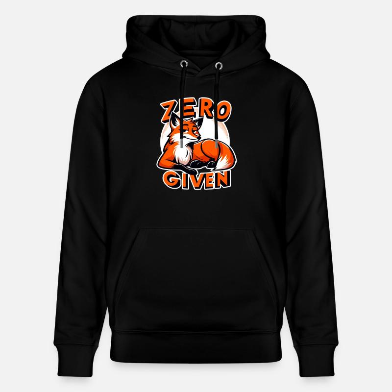 Zéro donné - Illustration de renard - Sweat à capuche bio CRUISER Stanley/Stella Unisexe - noir