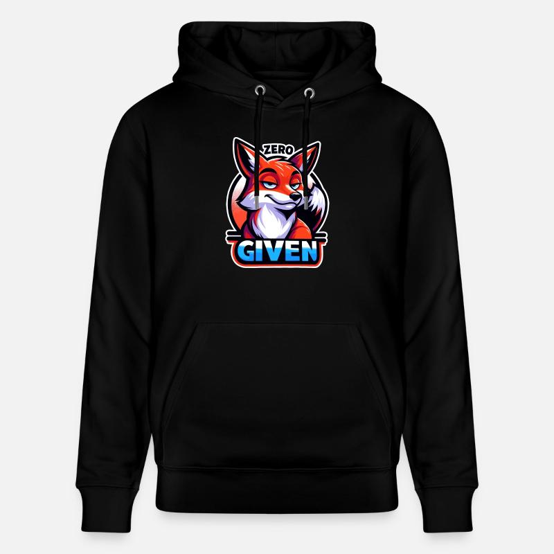 Zero Given - Fox Illustration - Stanley/Stella CRUISER Unisex Organic Hoodie - black