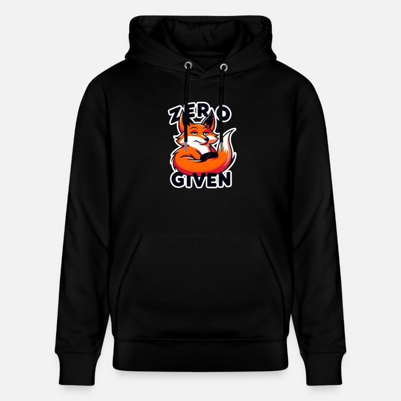 Zéro donné - Illustration de renard - Sweat à capuche bio CRUISER Stanley/Stella Unisexe - noir