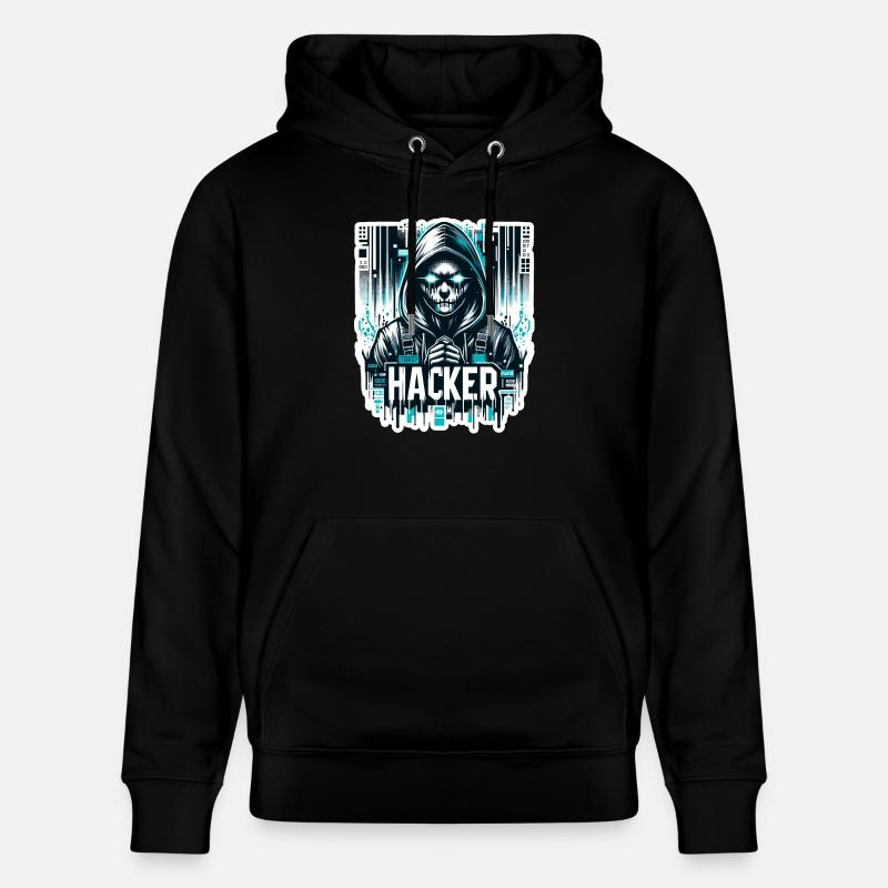 Hacker - Illustration - Sweat à capuche bio CRUISER Stanley/Stella Unisexe - noir