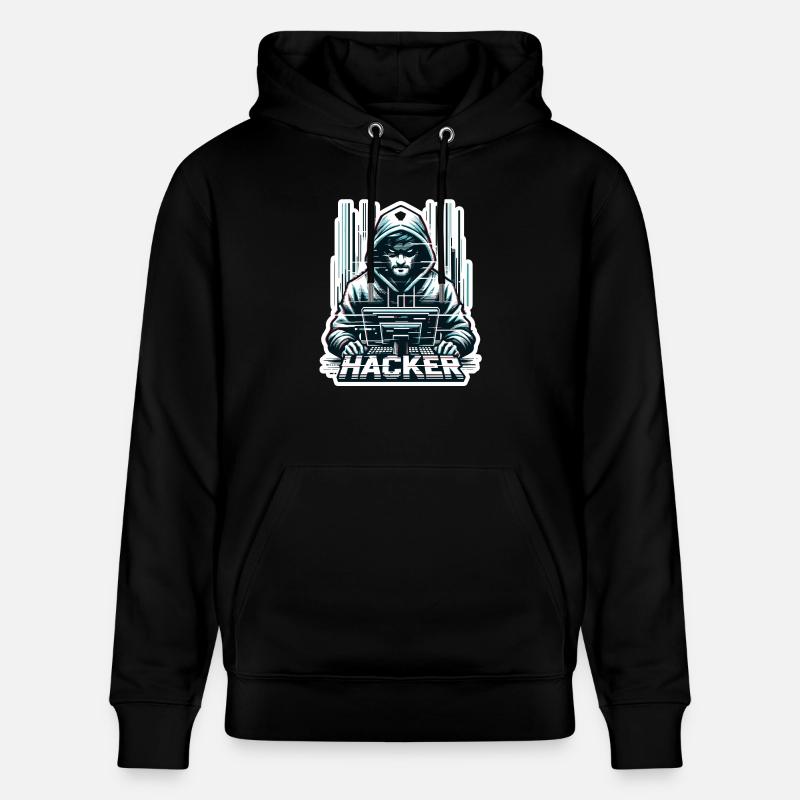 Hacker - Illustration - Sweat à capuche bio CRUISER Stanley/Stella Unisexe - noir