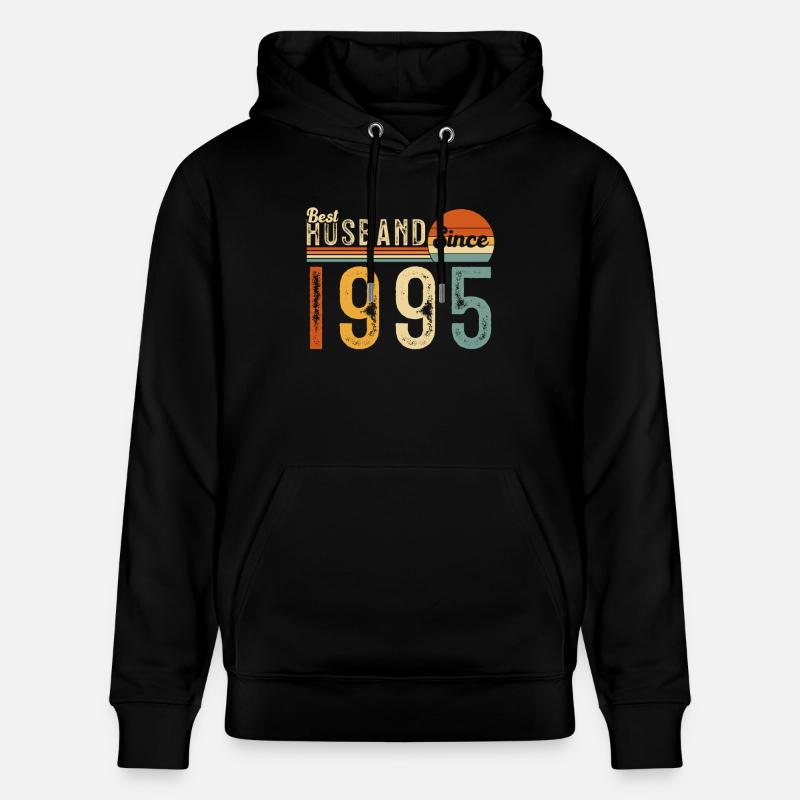Bester Ehemann seit 1995 - Stanley/Stella Unisex Bio-Hoodie CRUISER  - Schwarz