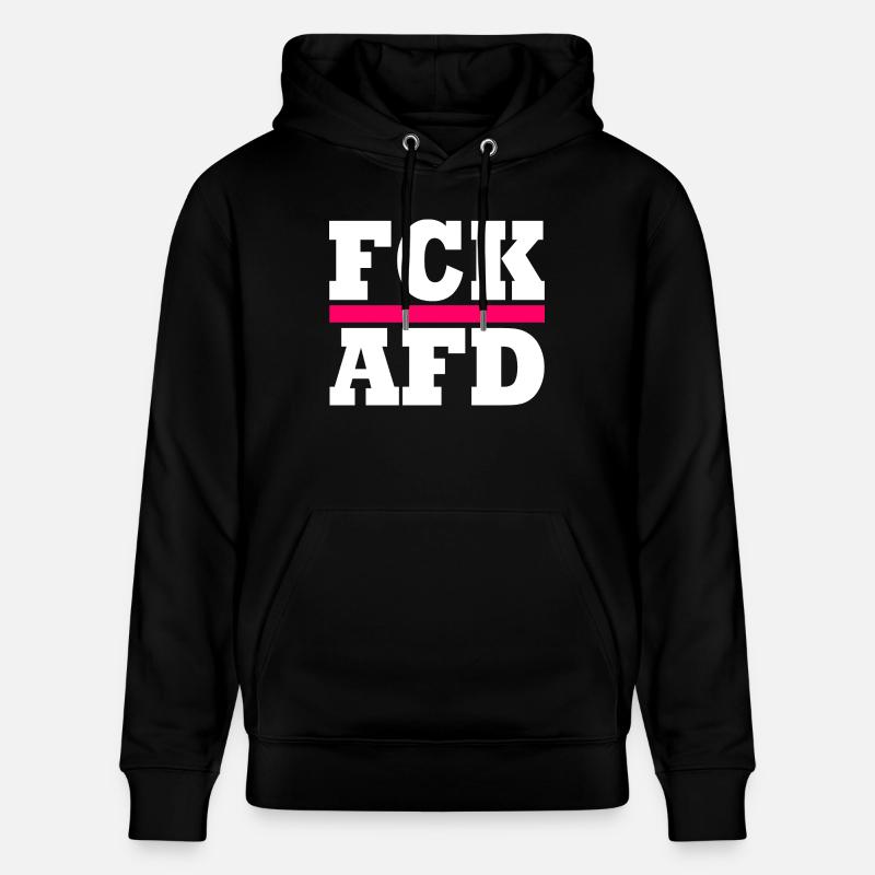 Fck afd - Stanley/Stella Unisex Bio-Hoodie CRUISER  - Schwarz