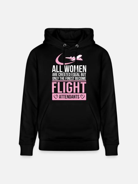 Flight attendant - flight attendant - stewardess - - Stanley/Stella CRUISER Unisex Organic Hoodie - black