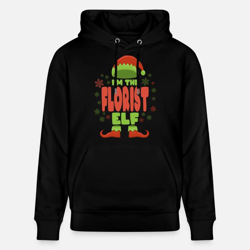 Fleuriste Elfe de Noël - Sweat à capuche bio CRUISER Stanley/Stella Unisexe - noir