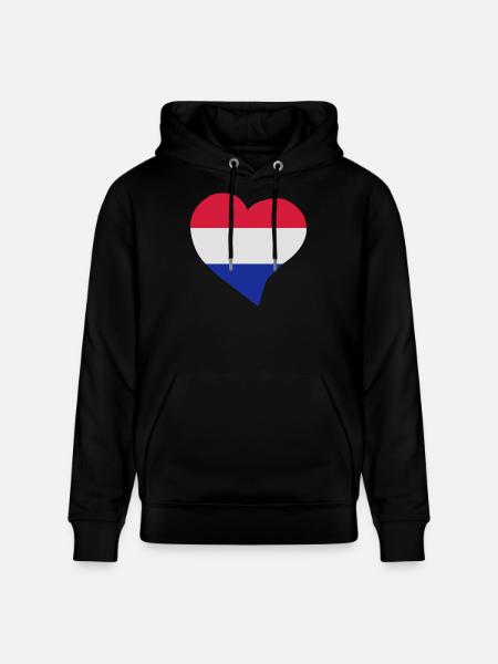 Dutch heart - Stanley/Stella CRUISER Unisex Organic Hoodie - black