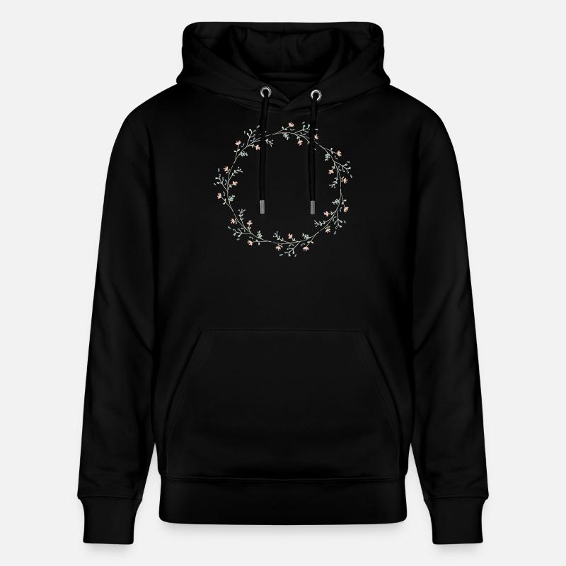 Blumen - Stanley/Stella Unisex Bio-Hoodie CRUISER  - Schwarz