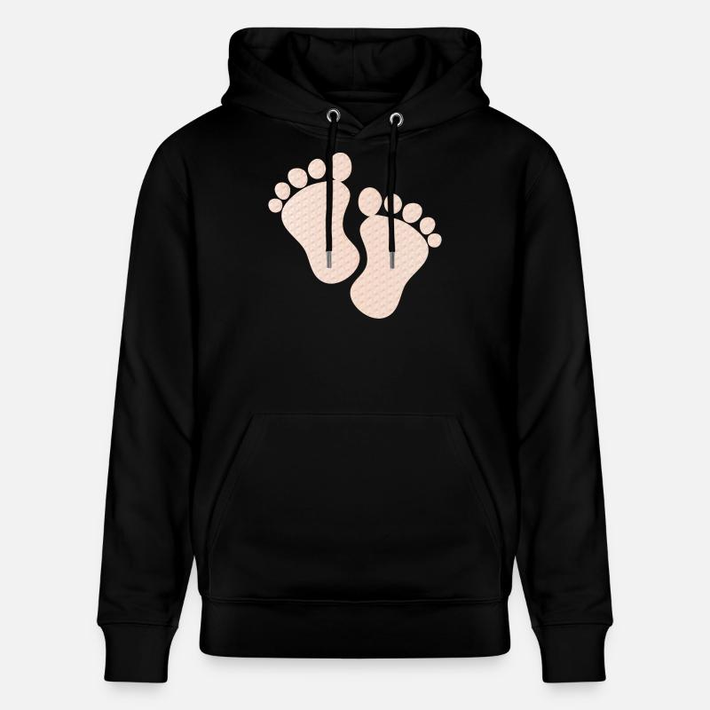 empreintes de bébé mignon - Sweat à capuche bio CRUISER Stanley/Stella Unisexe - noir