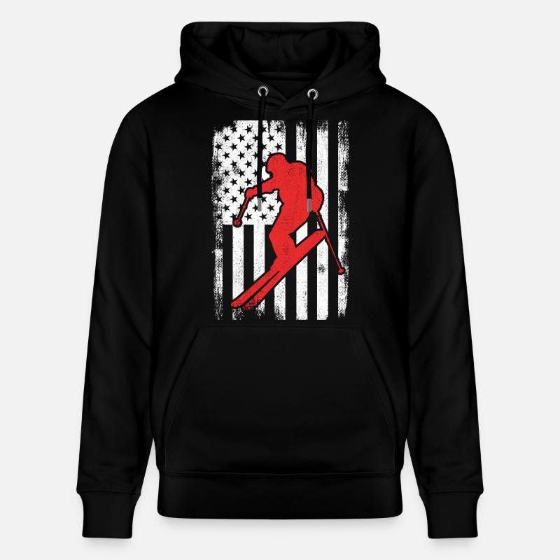 4 juillet Ski USA - Sweat à capuche bio CRUISER Stanley/Stella Unisexe - noir